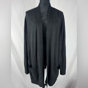 Isaac Mizrahi Black Cardigan Sweater with Pockets
